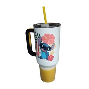 Disney Stitch Floral Tumbler with Straw